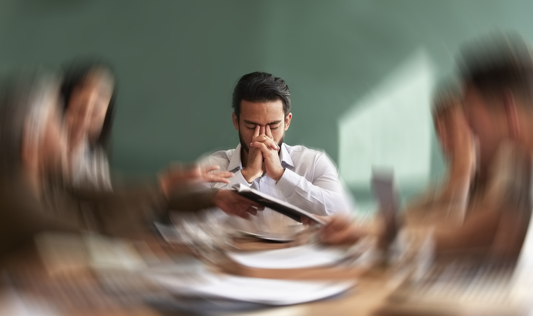 stressed worker