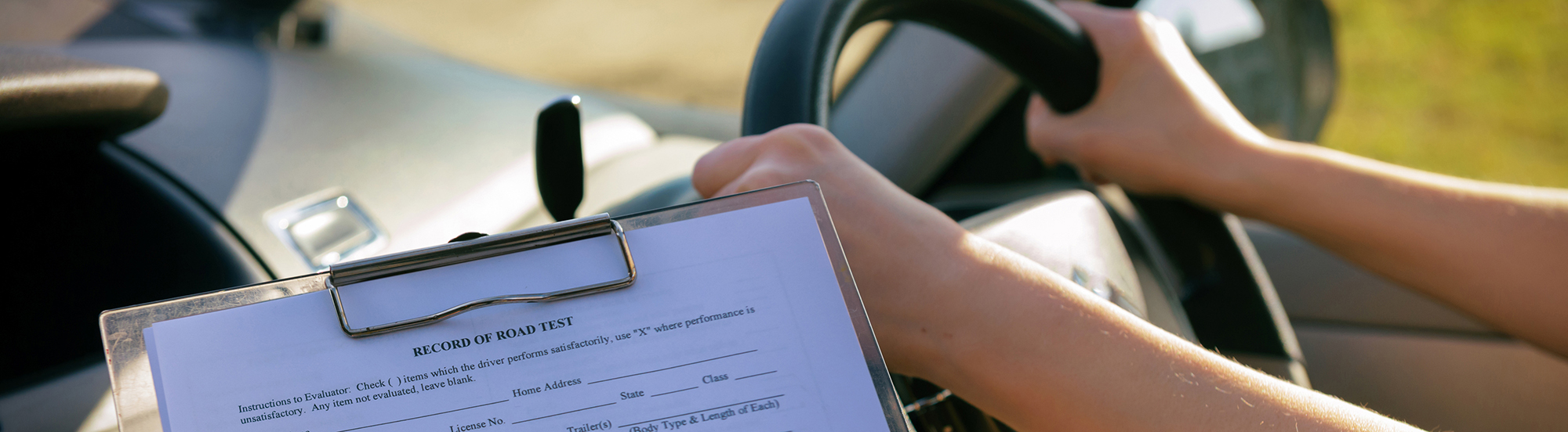 Driving instructor note pad