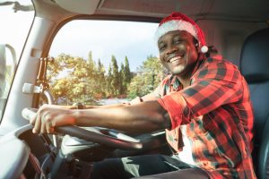 Christmas courier driver